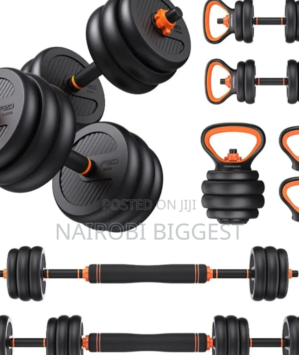 50kgs Dumbbells With Kettle Bells 6 In 1
