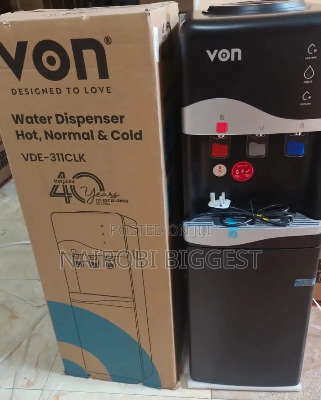 Von Hotpoint 3taps Hot,Normal And Cold Water Dispenser