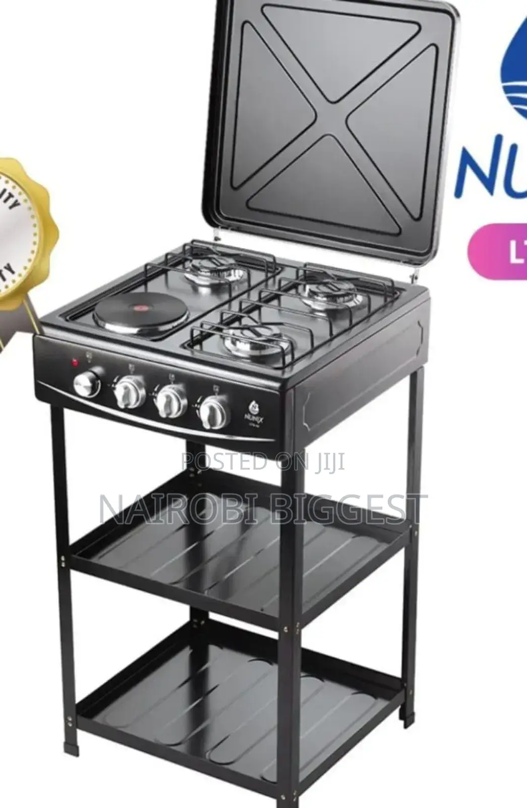 Nunix Cooker 3 Gas +1standing Cooker Plus Shelves
