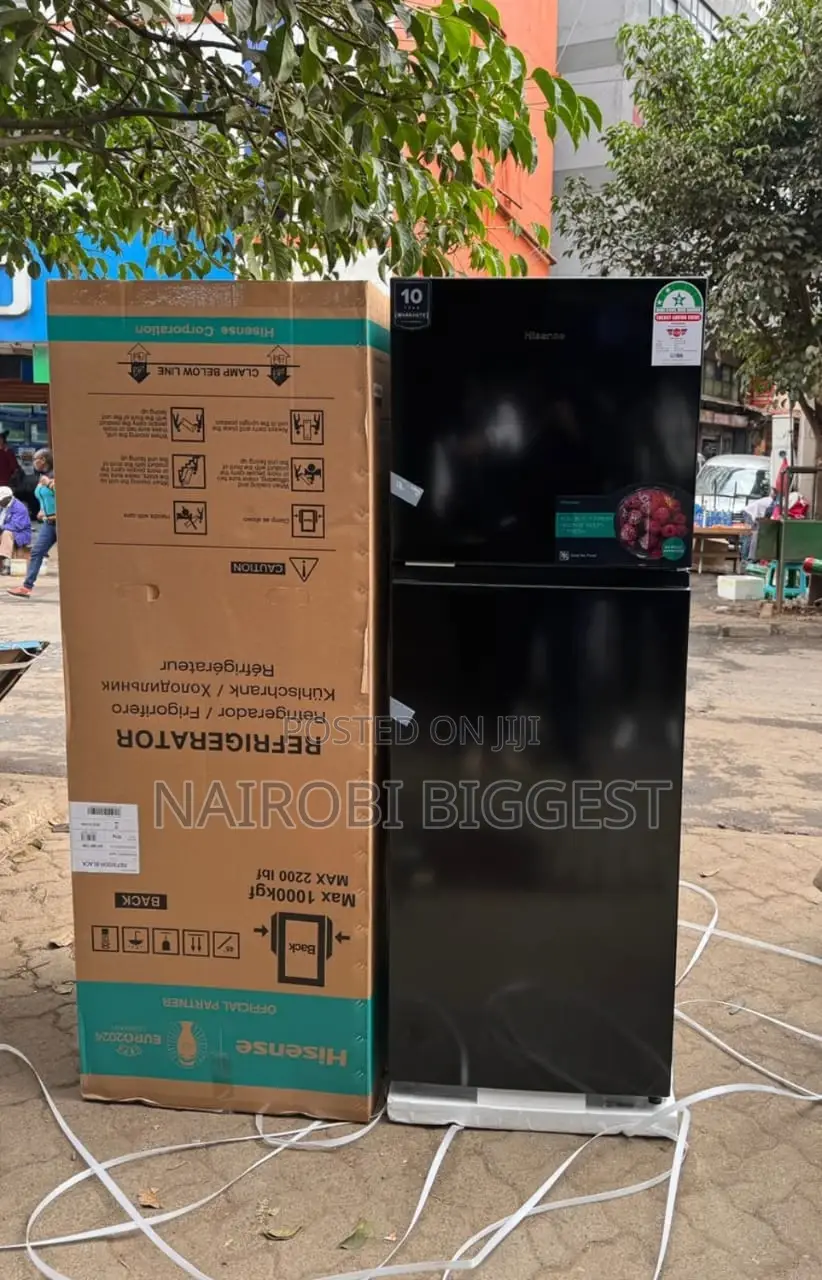 Hisense 320 Litres Black Double Door Fridge