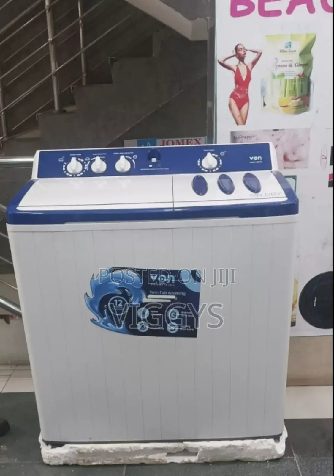Von Washing Machine Top Load 12kg Twin Tub Von