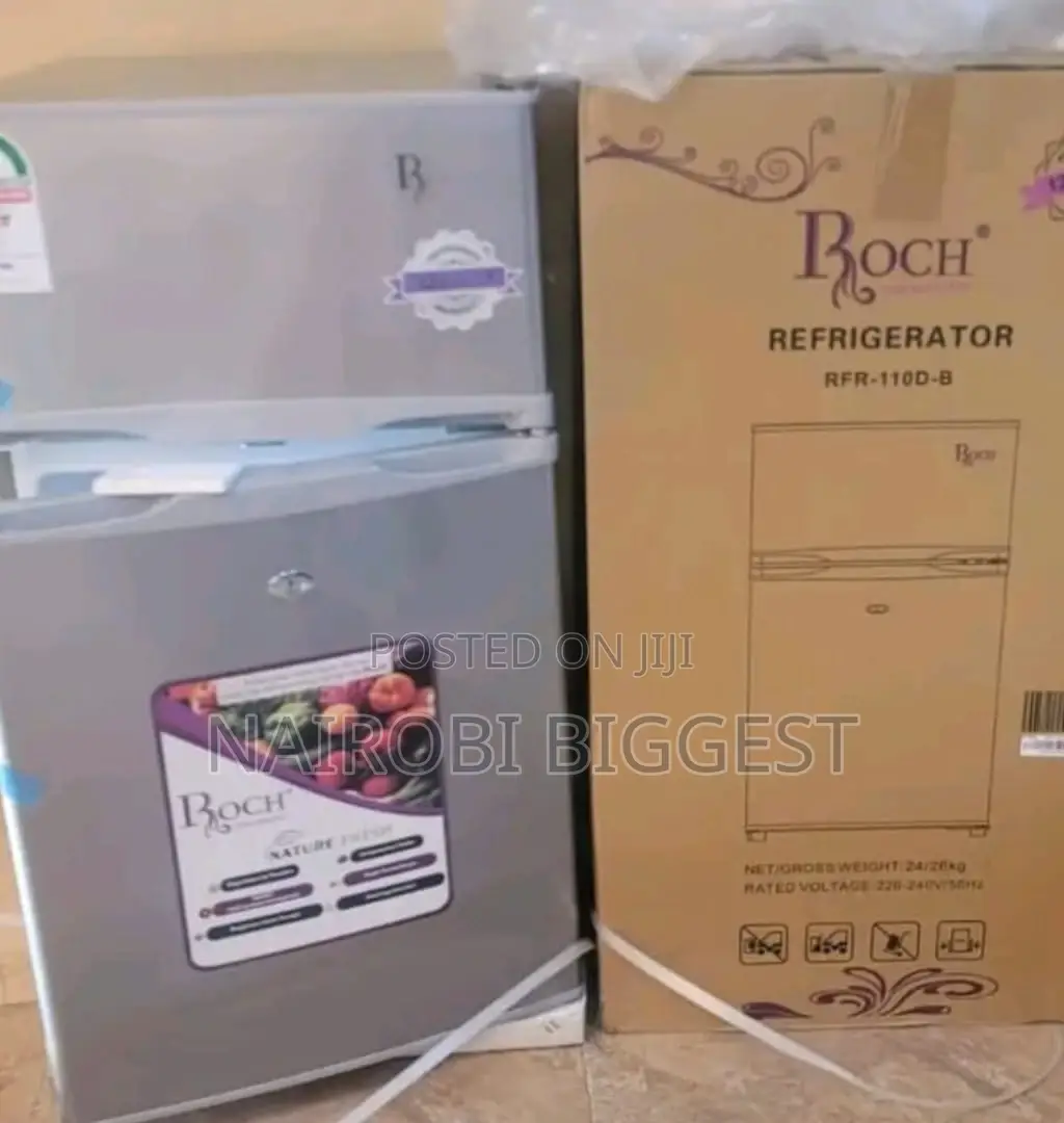 Roch 110 D-B Double Door Fridge Silver