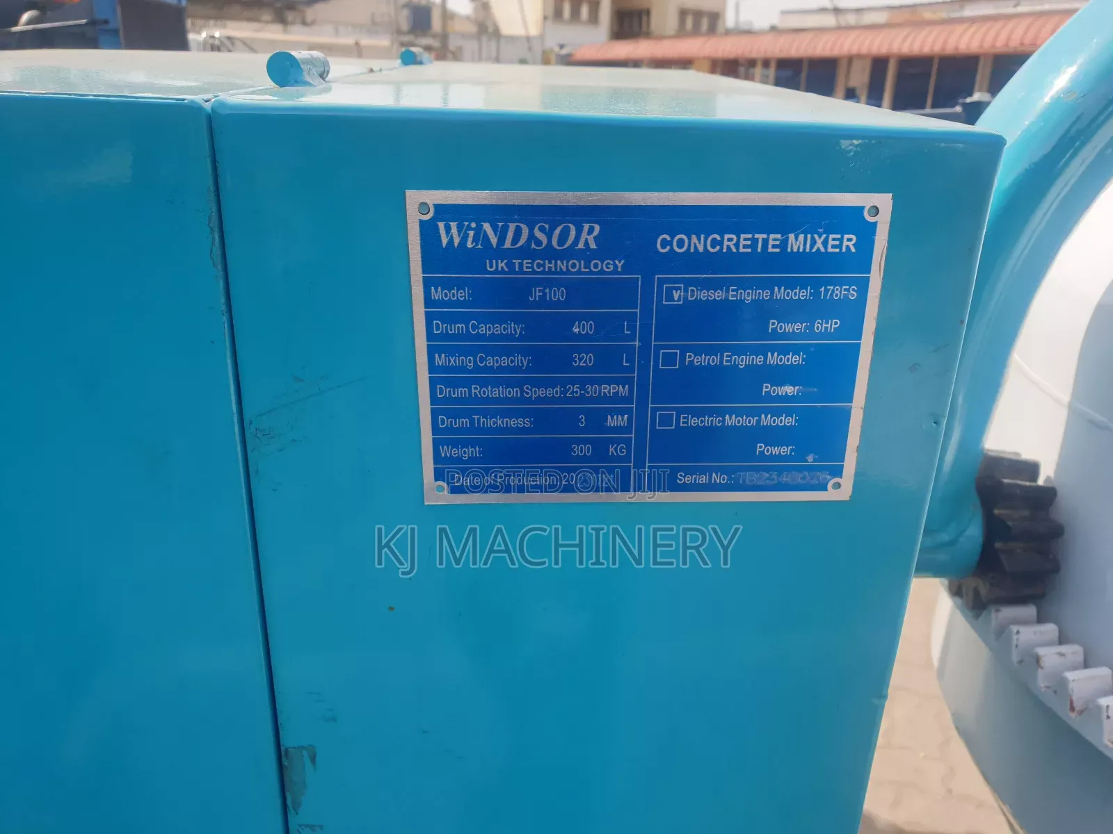 Windsor Brand Concrete Mixer 400litres Diesel Powered.
