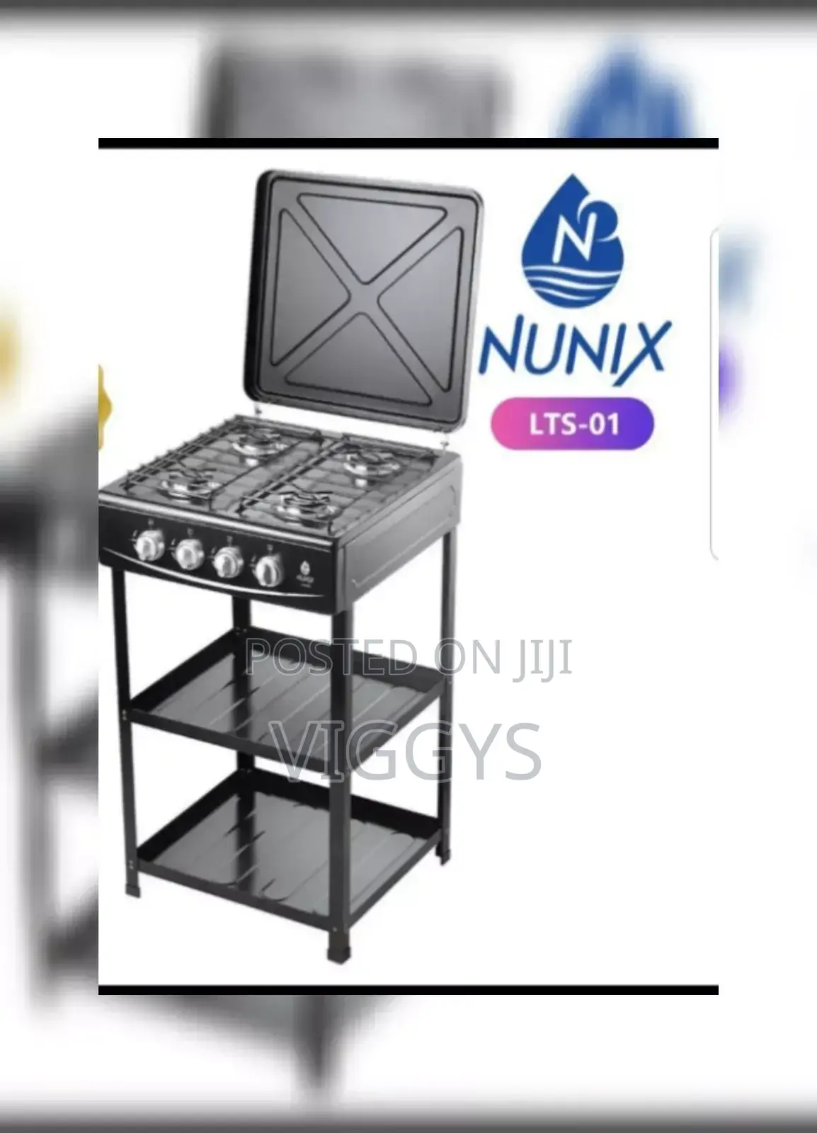 Nunix Full Gas Cooker With Shelves