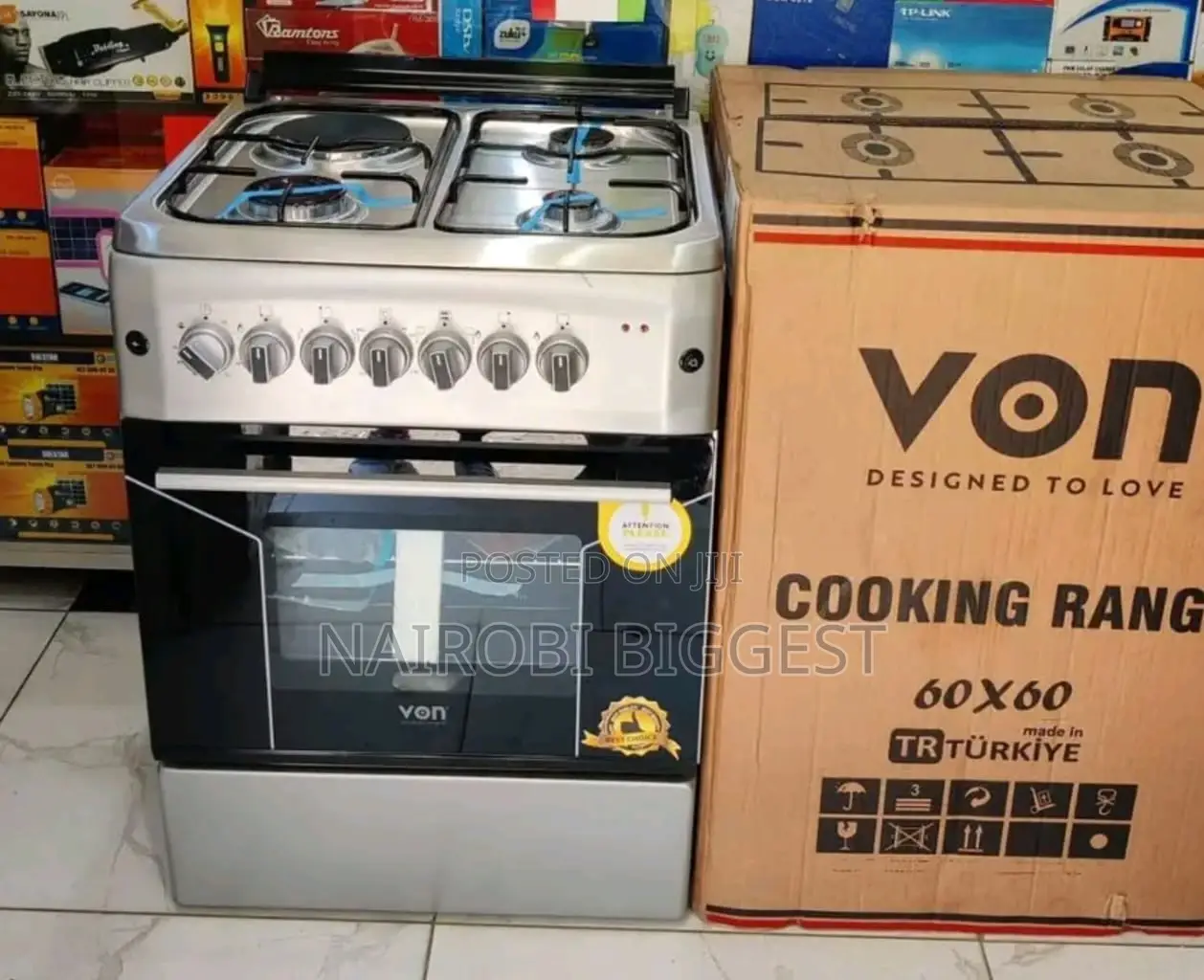 Von Hotpoint 50×60 Cooker With Electric Oven