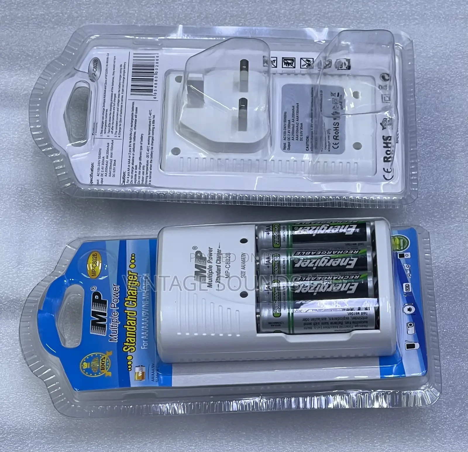 Multiple Power Charger 2pair Energizer Rec Batteries