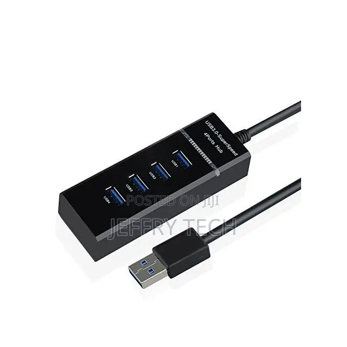 Multiports USB 3.0 HUB With 4 Ports - Black
