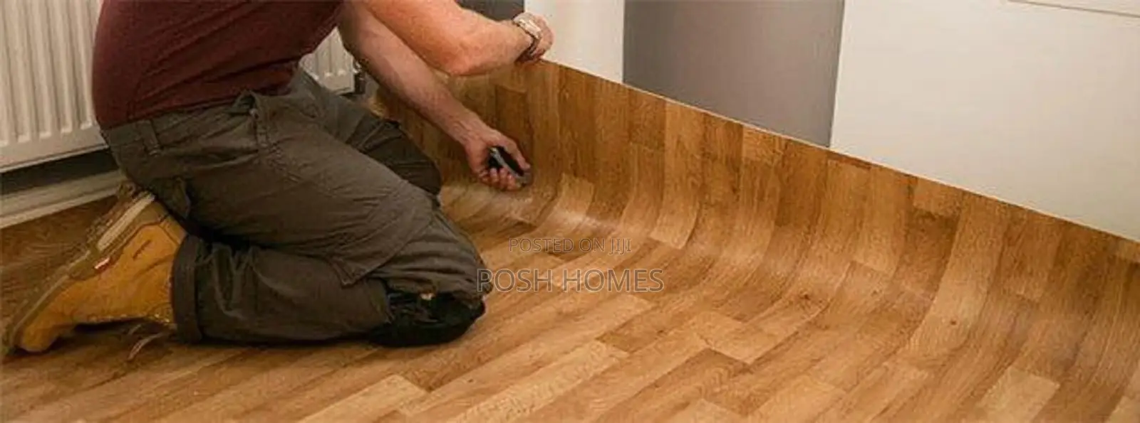 2m Brown Vinyl Flooring Mkeka Wa Mbao