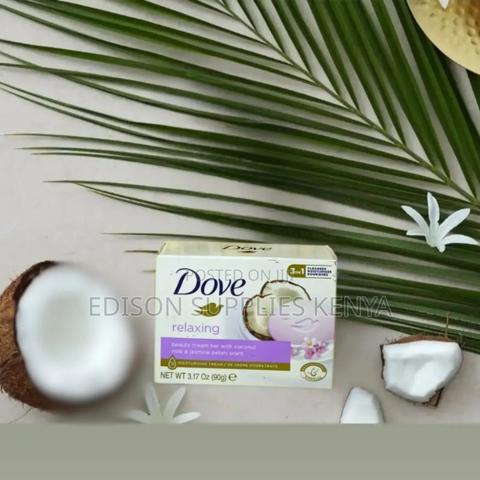Dove Soap Coconut Milk and Jasmine Petals- Relaxing.