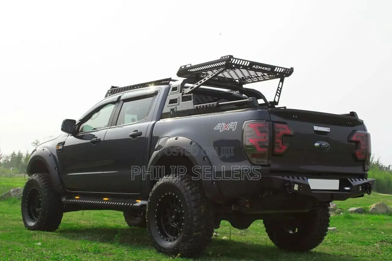 For Ford Ranger Roll Bar and Roof Basket Combat Style Black