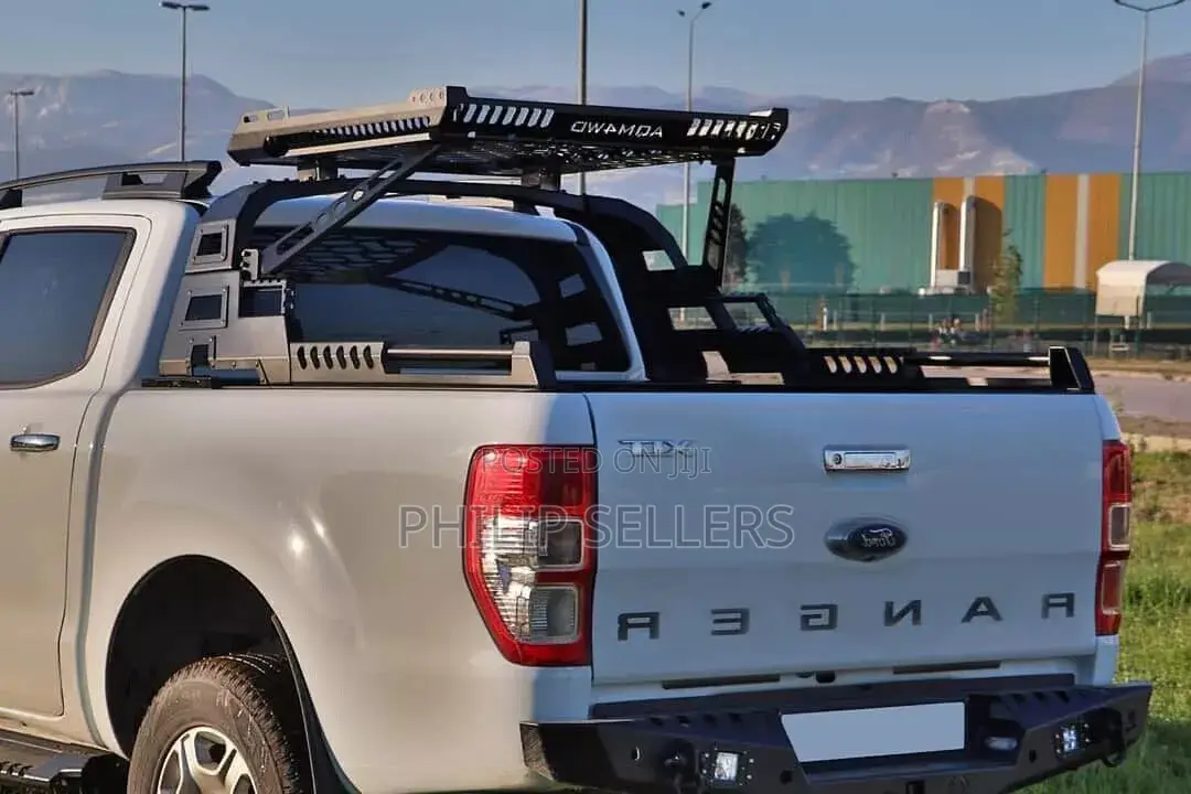 For Ford Ranger Roll Bar and Roof Basket Combat Style Black
