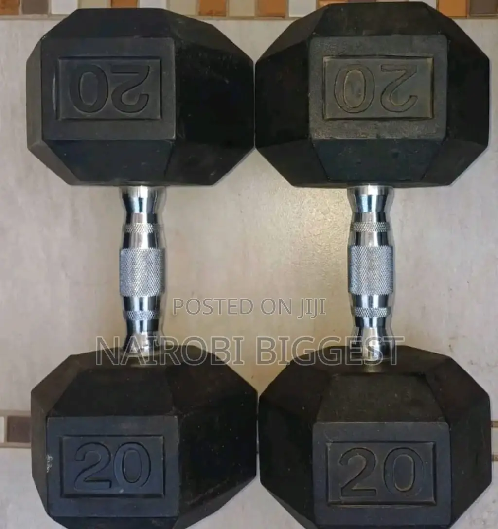 20kg Pair Hexagonal Dumbbells
