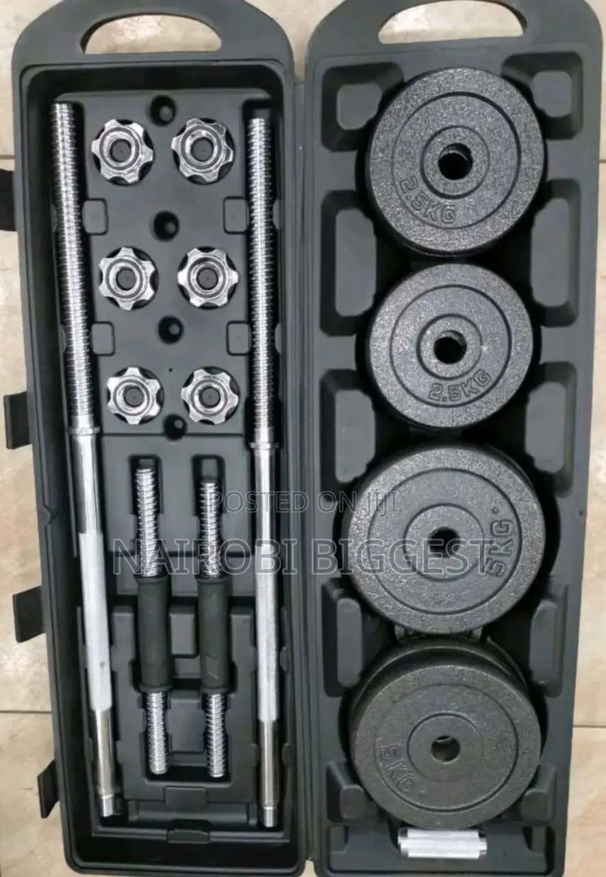 50kg Adjustable Chrome Dumbells Set