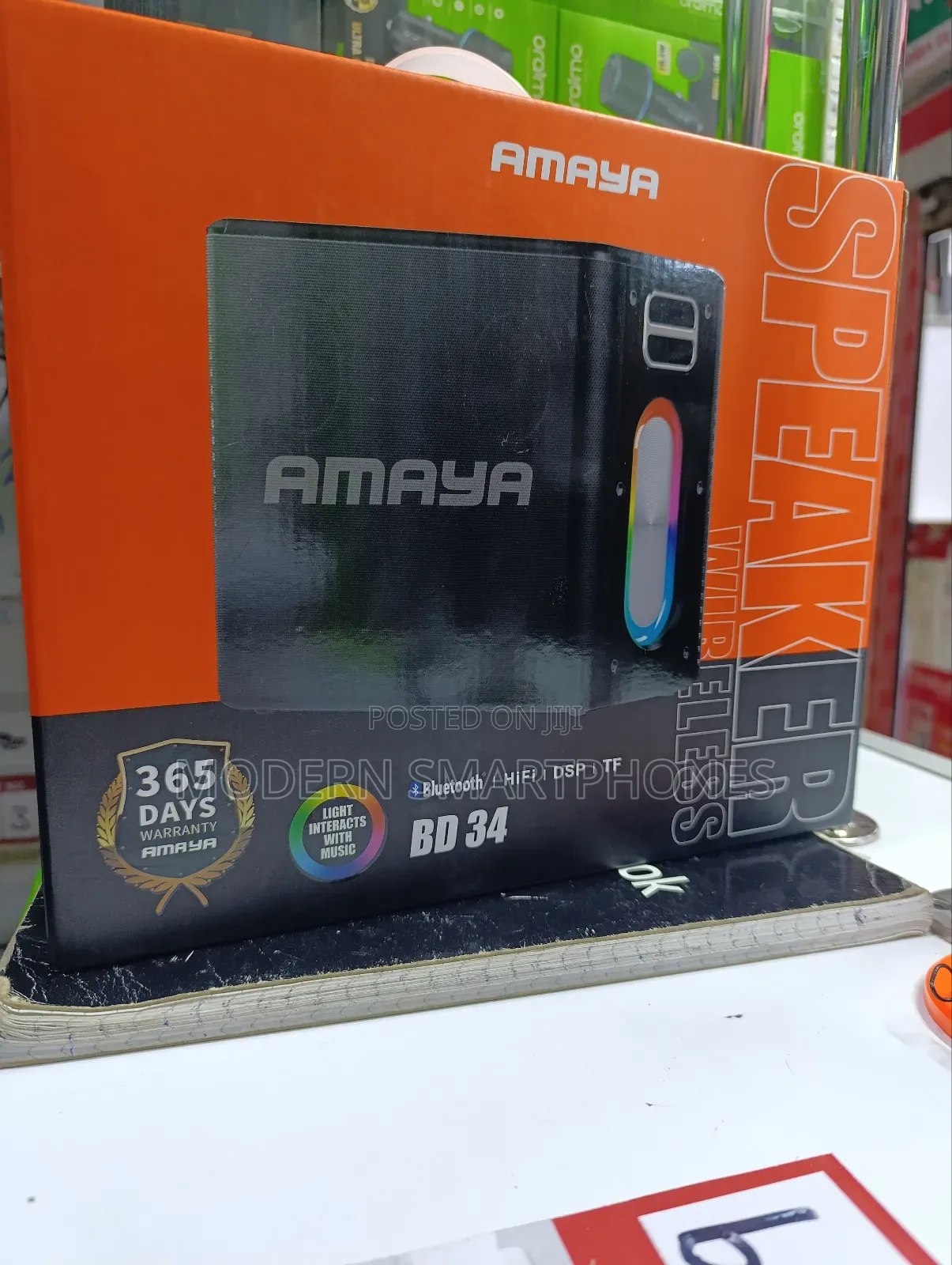 Amaya BD34 Wireless Bluetooth Speaker IPX5 Waterproof