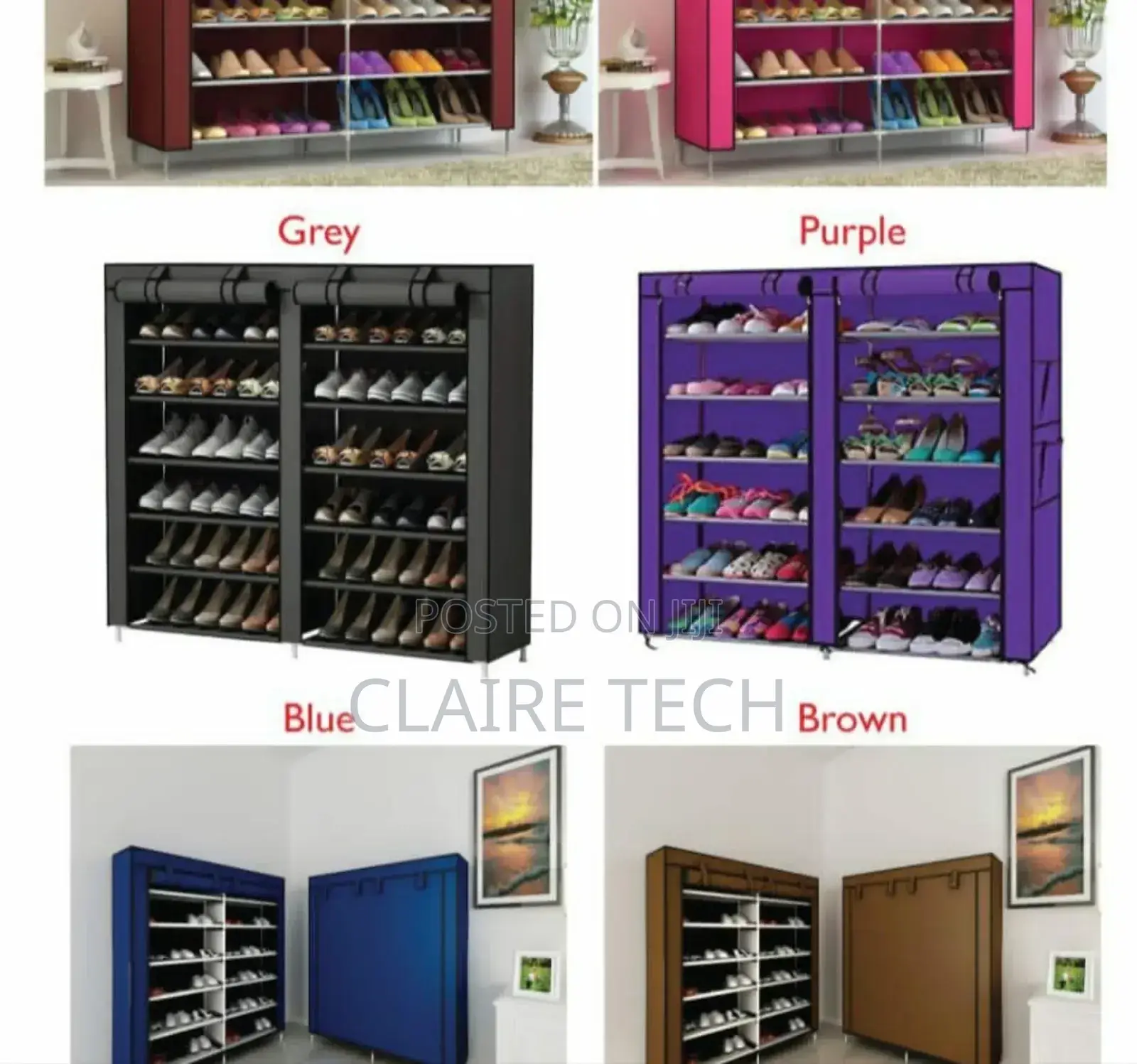 2 Column Shoerack With Cover