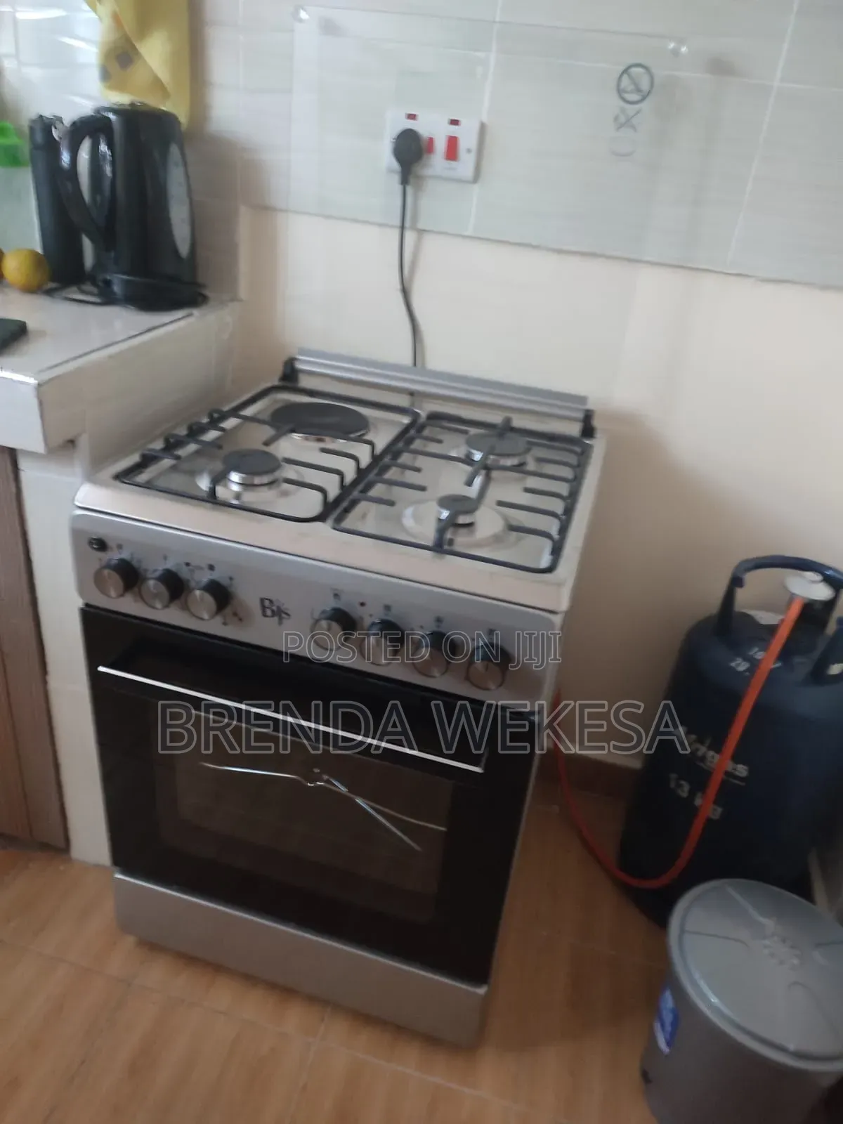BJS I-6011t-Inox/Silver 60x60 3-Gas+1 Hot Plate With Turbo-F