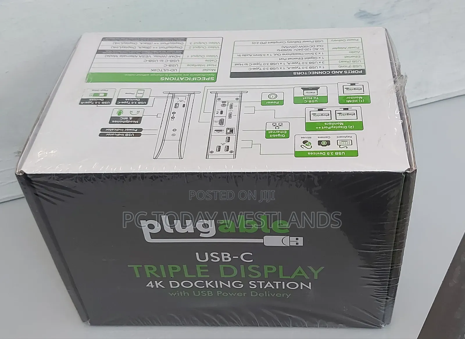 Plugable USB C Triple Display Docking Station Win/Mac