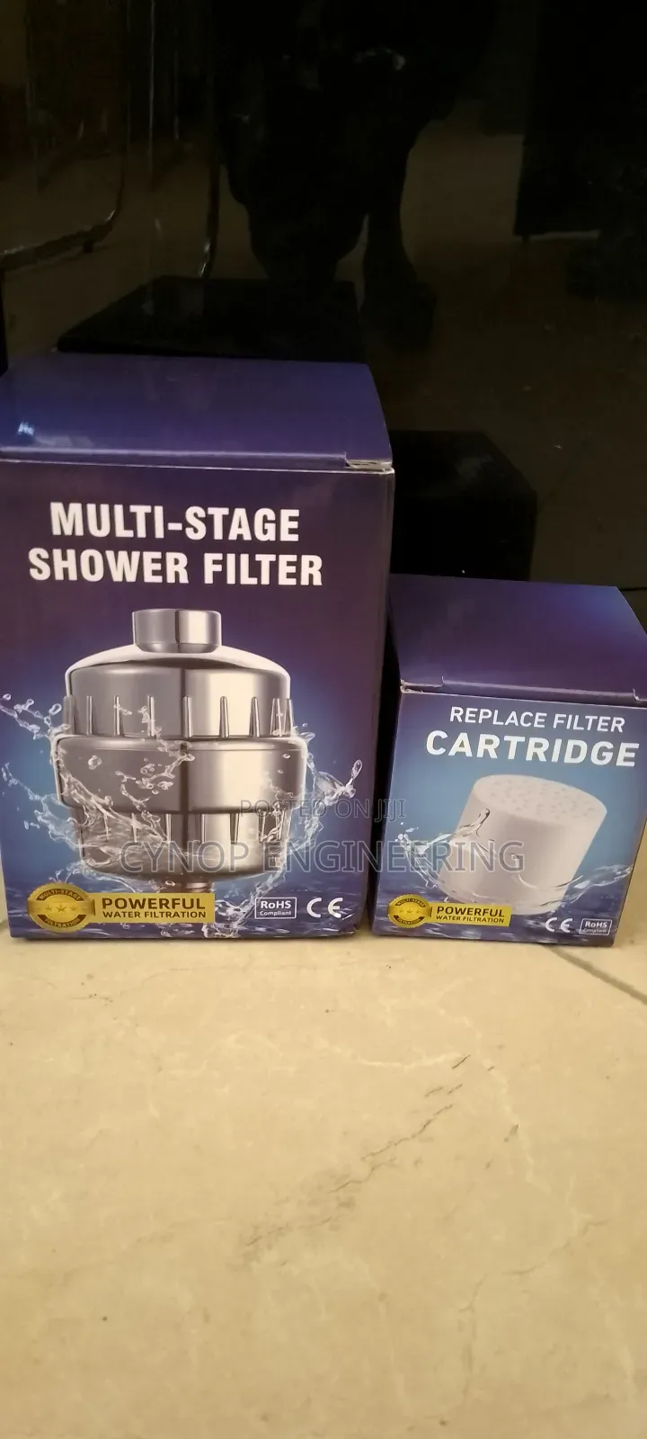 Shower Water Filter Eliminates Water Hardness
