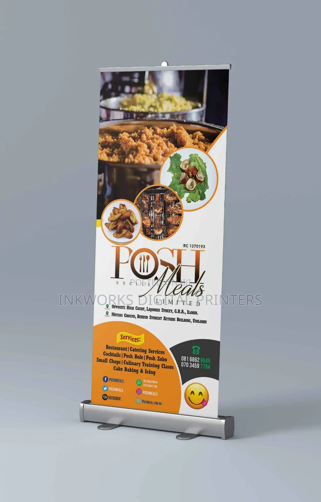 Out Indoor Narrow Base Roll Up Banner Printing