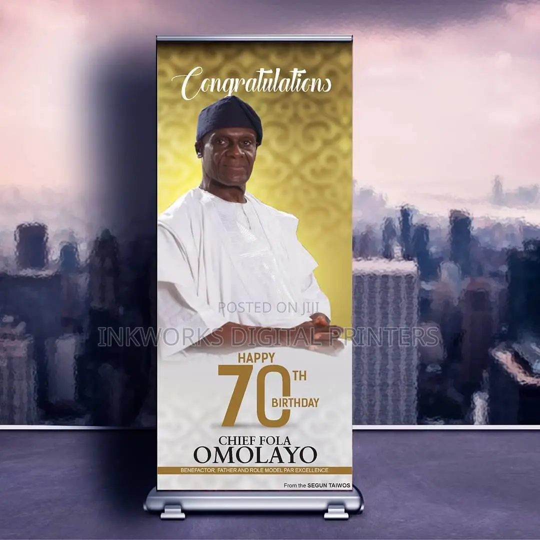 Church Narrow Base Roll Up Banner Printing