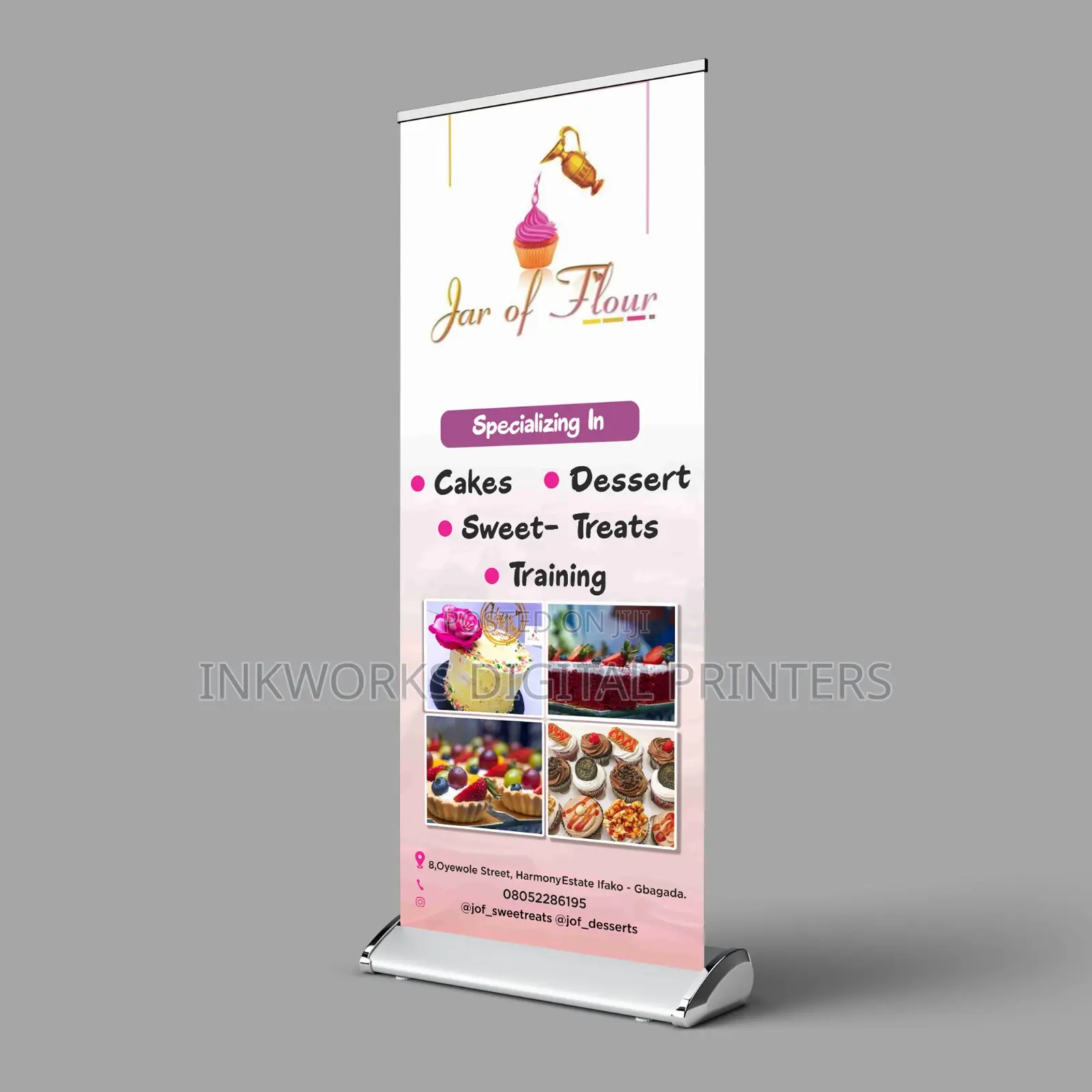 Professionally Printed Broad Base Roll-Up Banners