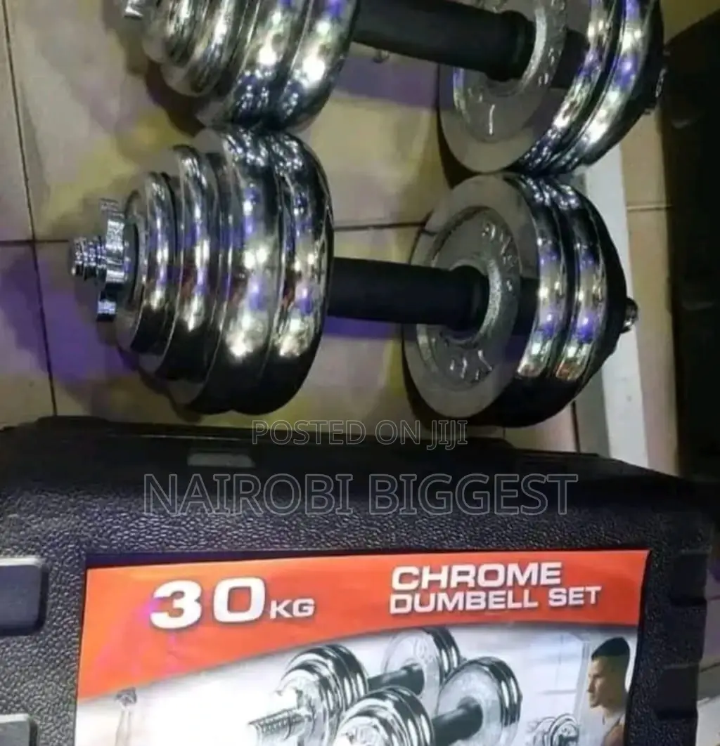 30kgs Chrome Dumbells Set