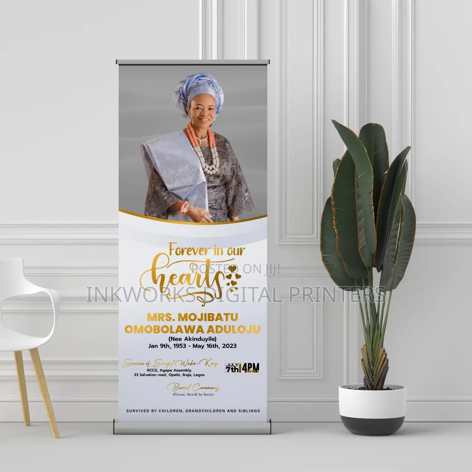 Narrow Base Roll Up Banner Printing