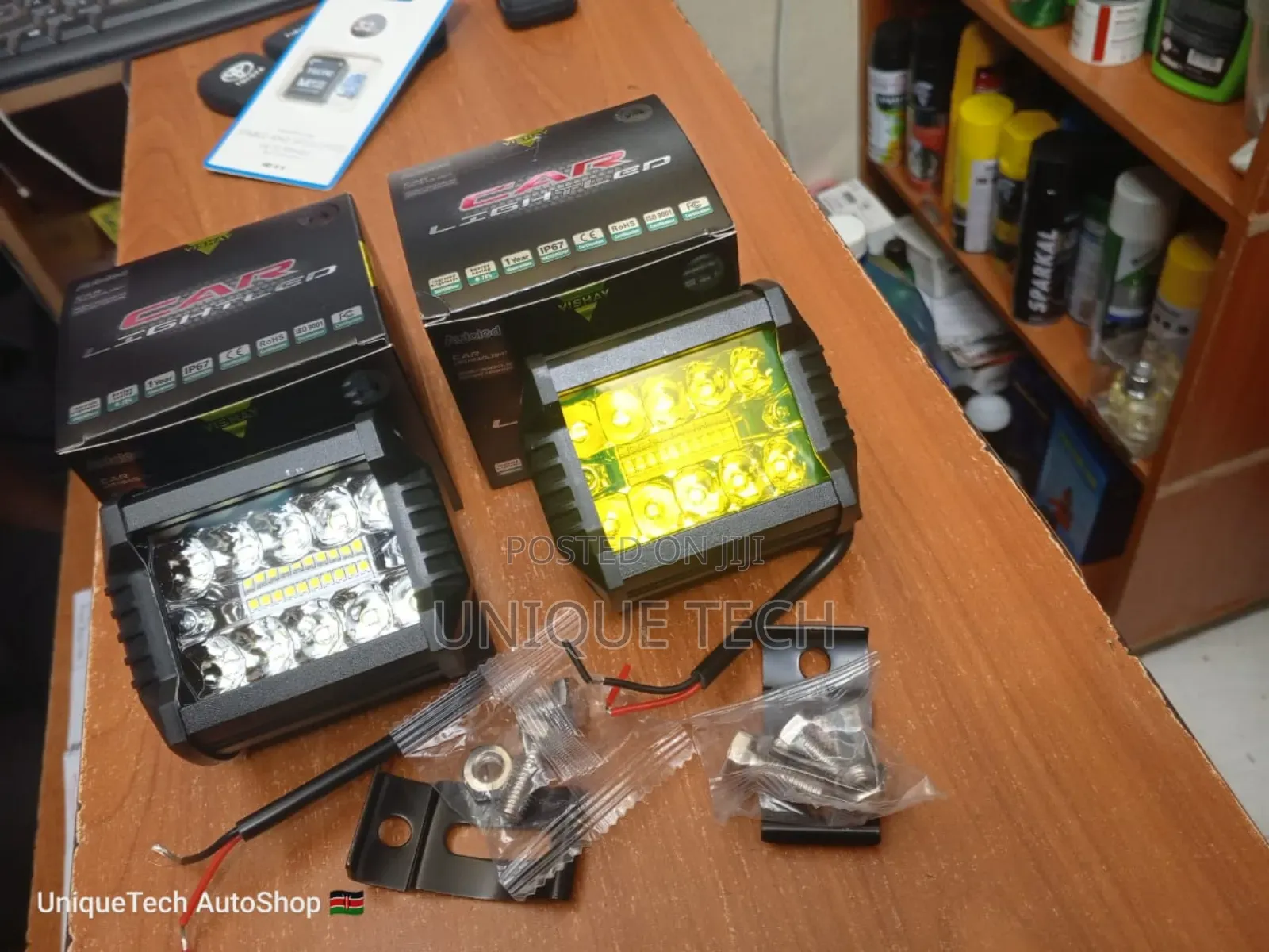 Enhanced Visibility _2 Piece "4×3"Yellow LED Fog Lights