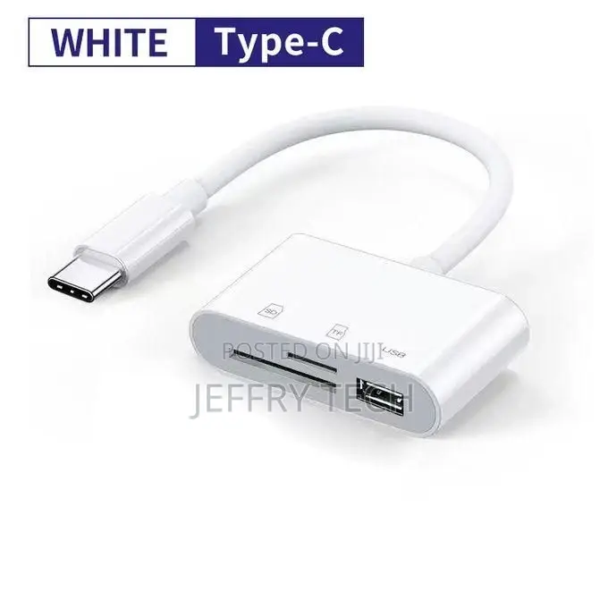USB Type C Card Reader 3 in 1 Multi OTG Adapter SD TF Memory