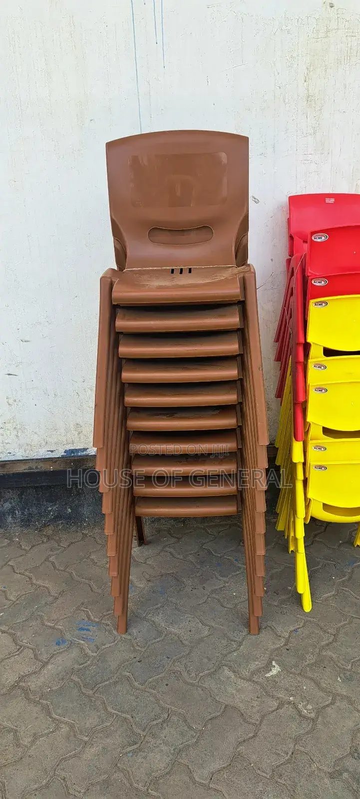 Beautiful Armless Plastic Chair Strong and Comfortable