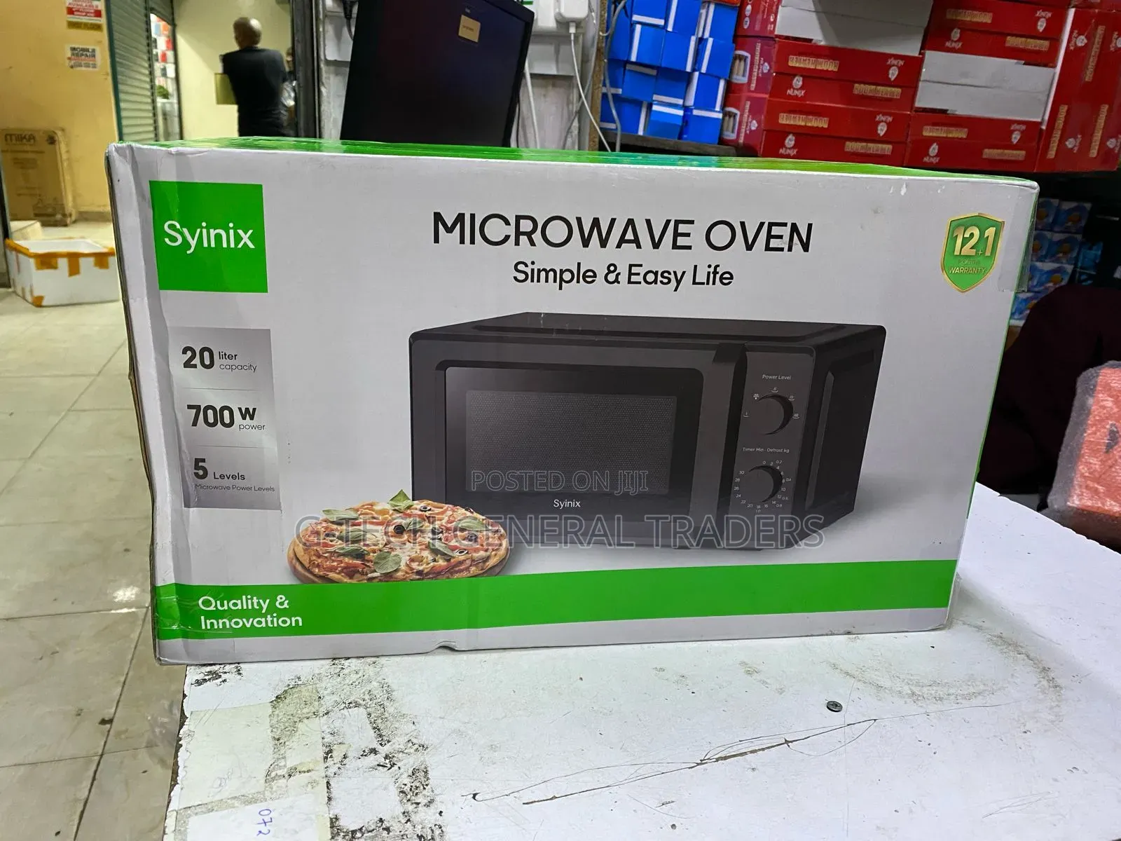 Syinix 20l Knob Microwave Oven-Black