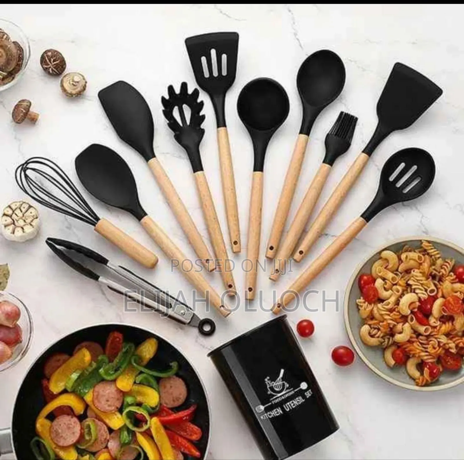 12pcs Nonstick Heat Restitant Silicone Spoon Set