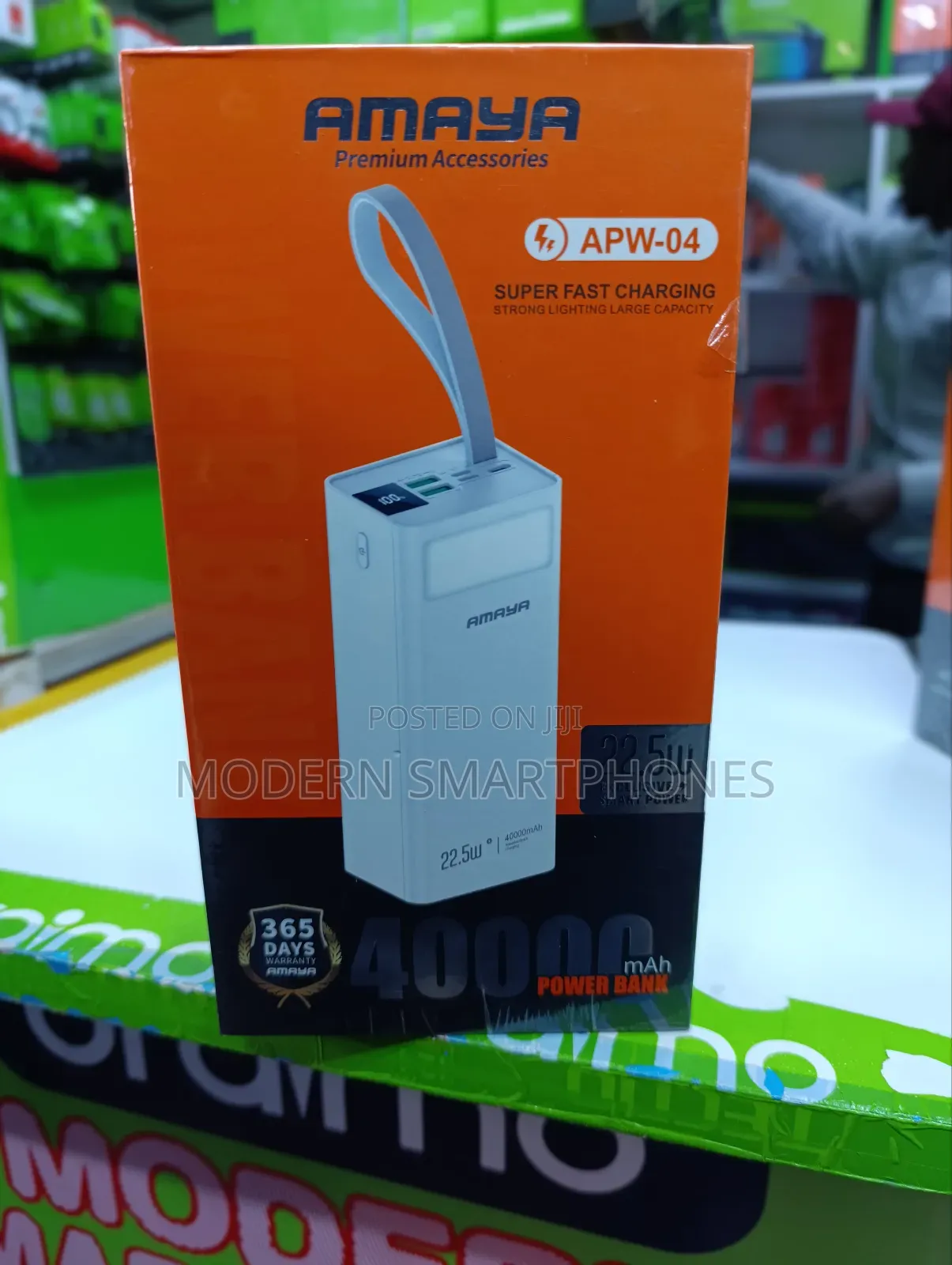 Amaya Powerbank 40000mah
 22.5W Super Fast Charge