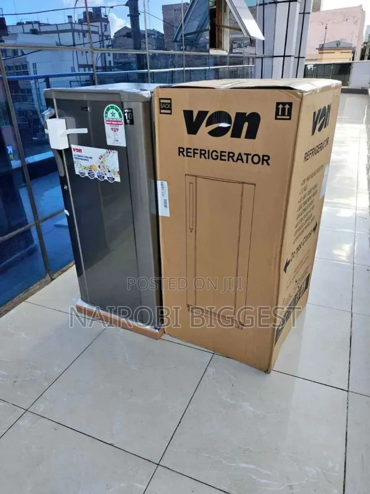 Von 185 Litres Silver Single Door Refrigerator