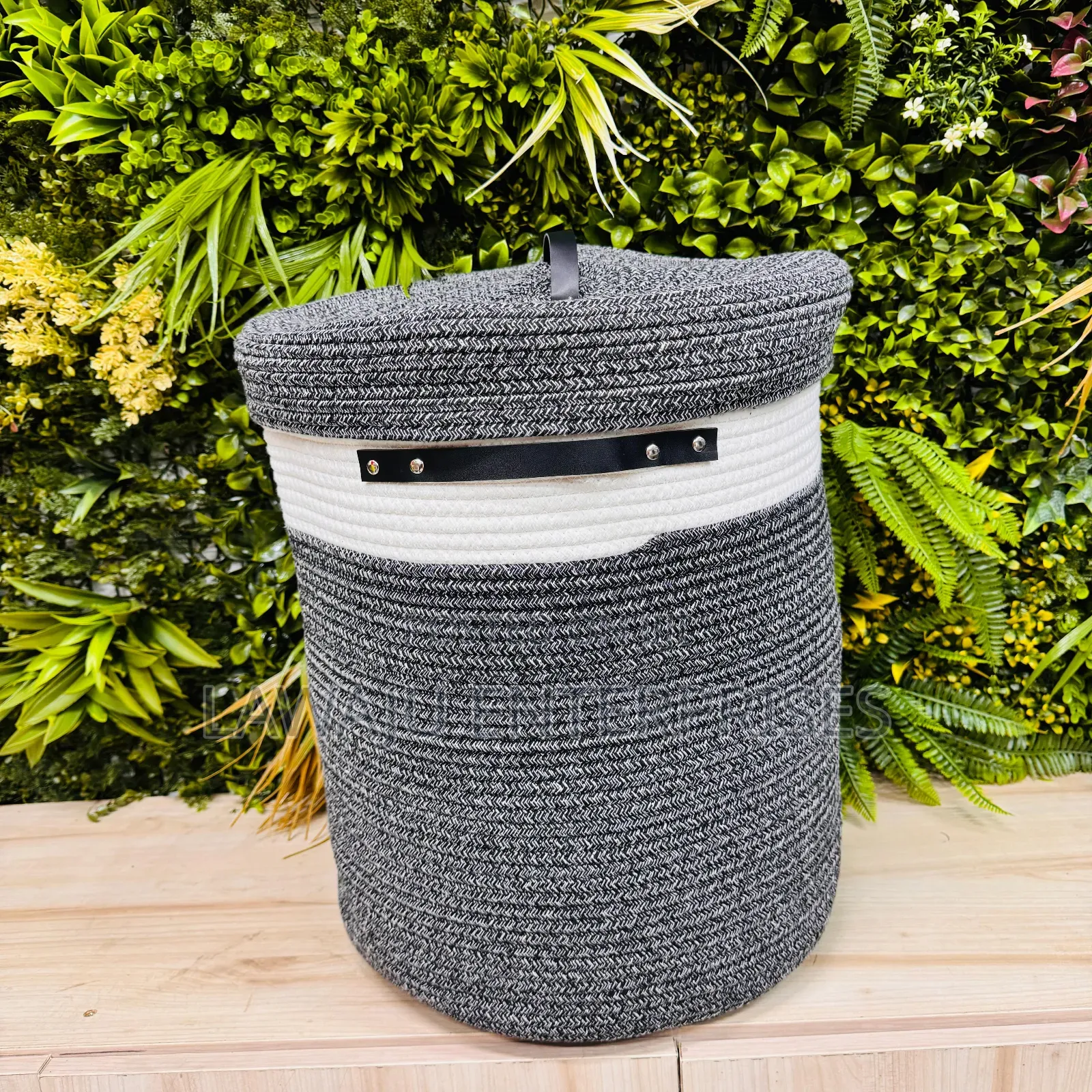 Decorative Wooven Basket With Lid
