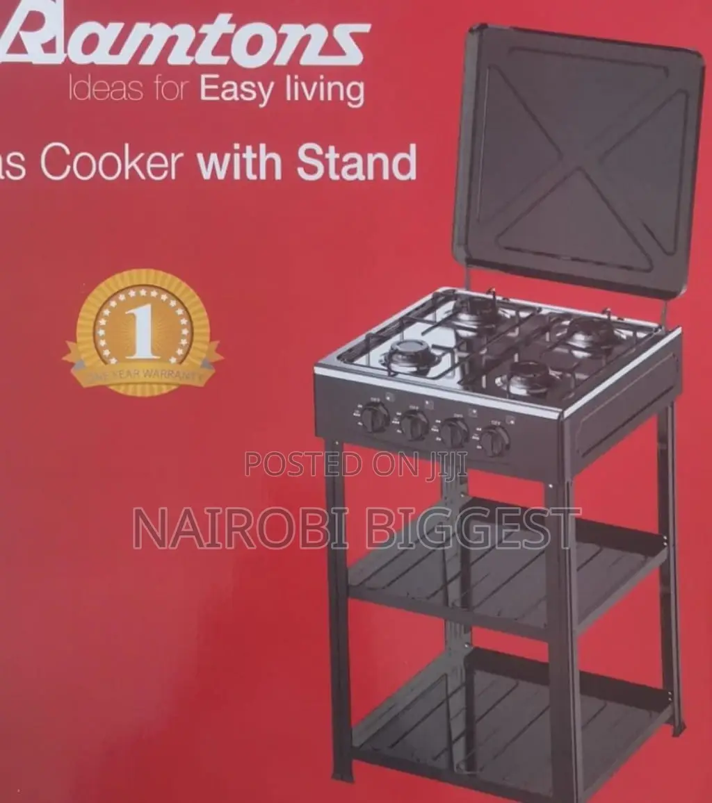 Adorable Ramtons 4 Burner Standing Cooker With Shelf