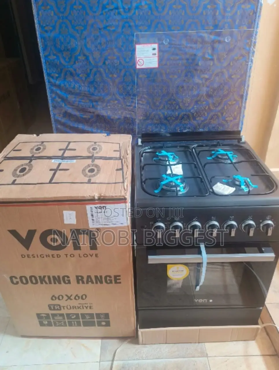 60*60 Von Full Gas Standing + Electric Oven Cooker