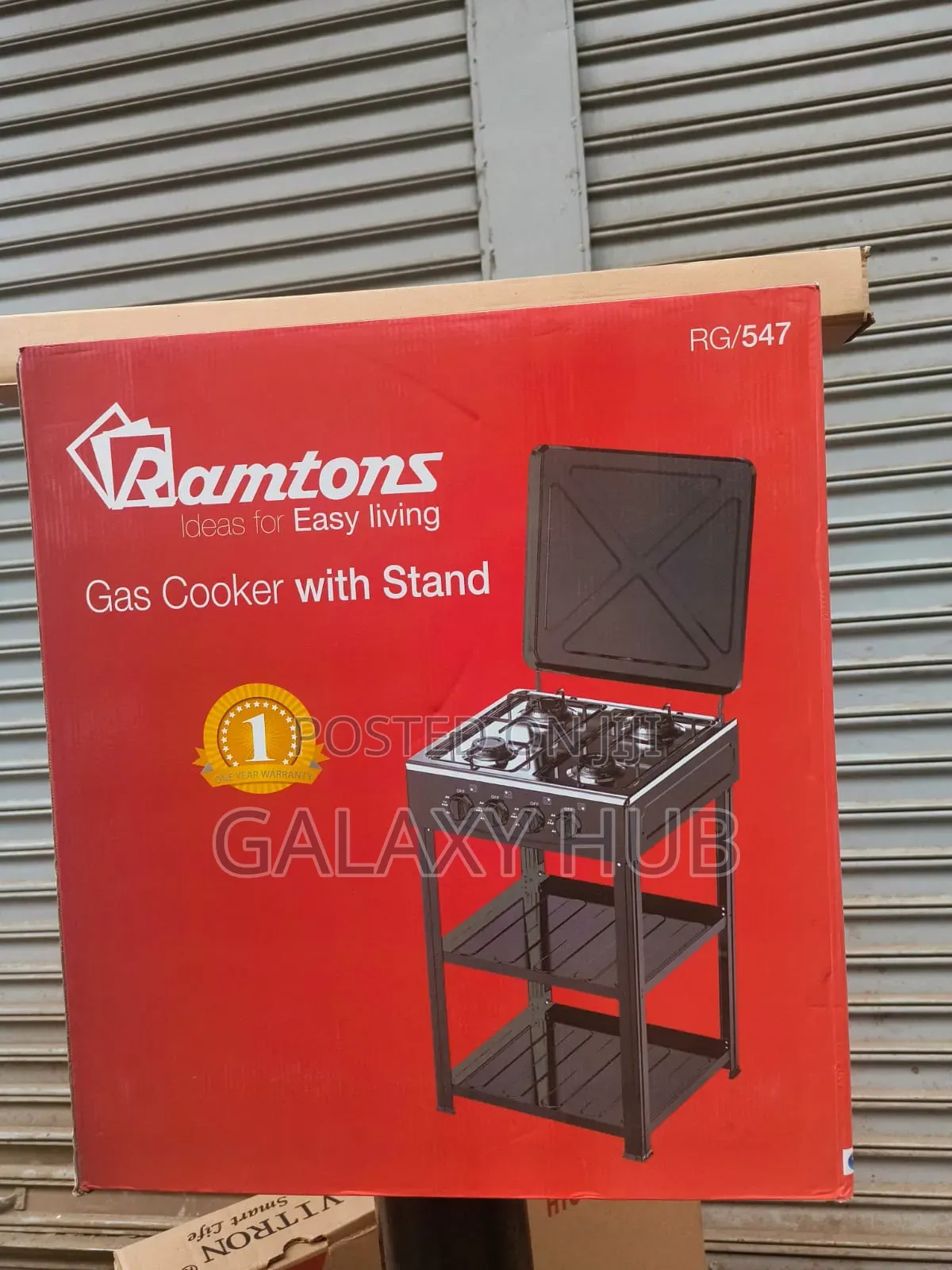 Ramtons 4 Burner Standing Cooker With Shelf