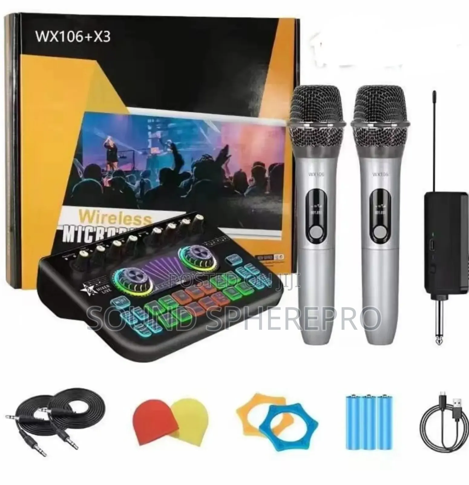 WX106 3in1 Audio Interface Plus 2 Wireless Microphone