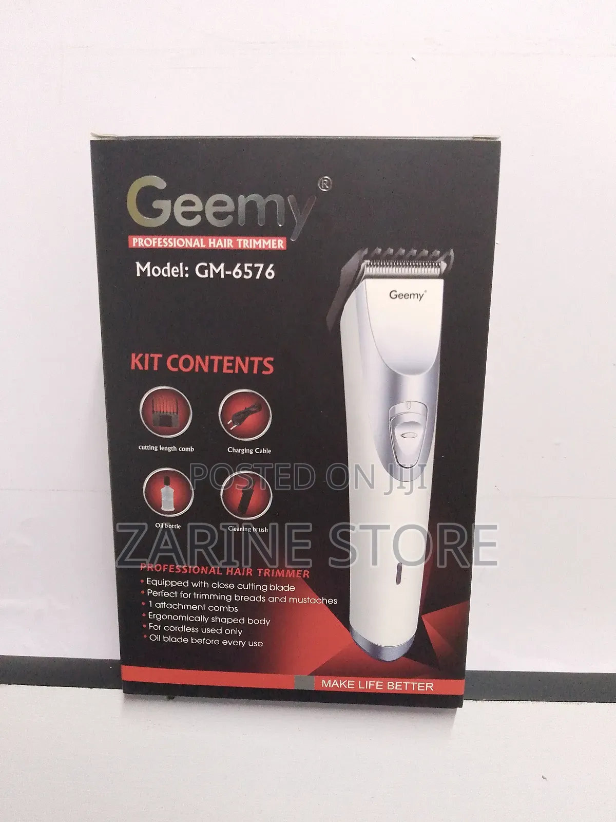 Geemy Professional Hair Trimmer With Close Cutting Blade