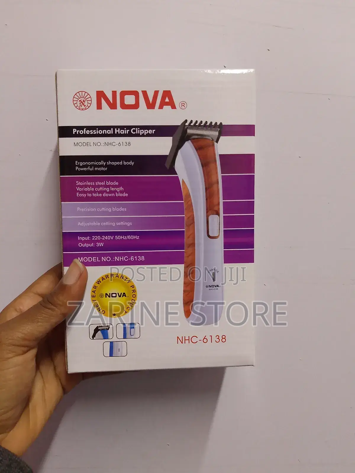 Rechargeable Hair Clipper With Stainless Steel Blade