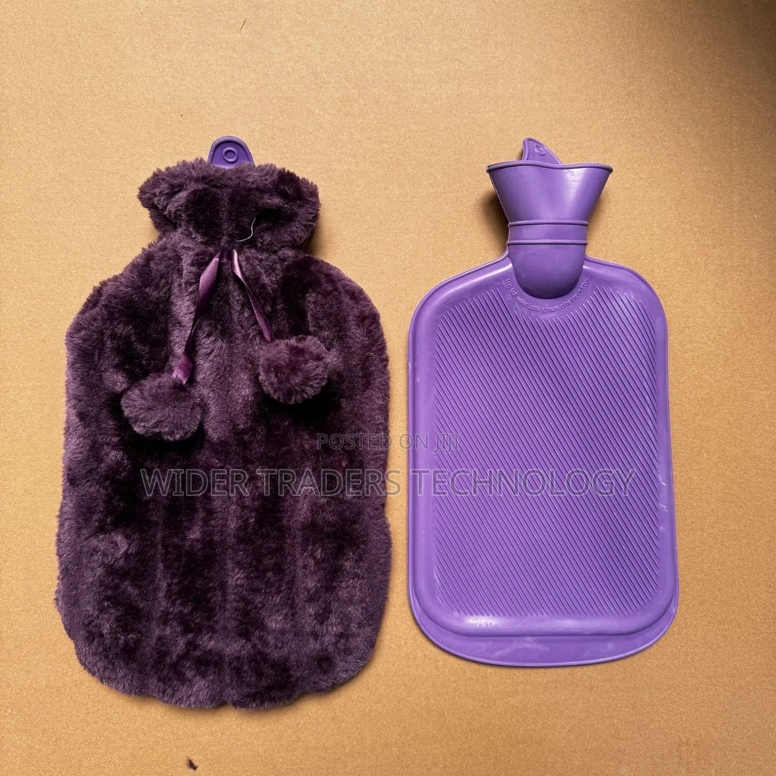 Hot Water Bottle With Fur Fleece Cover 2 Litres