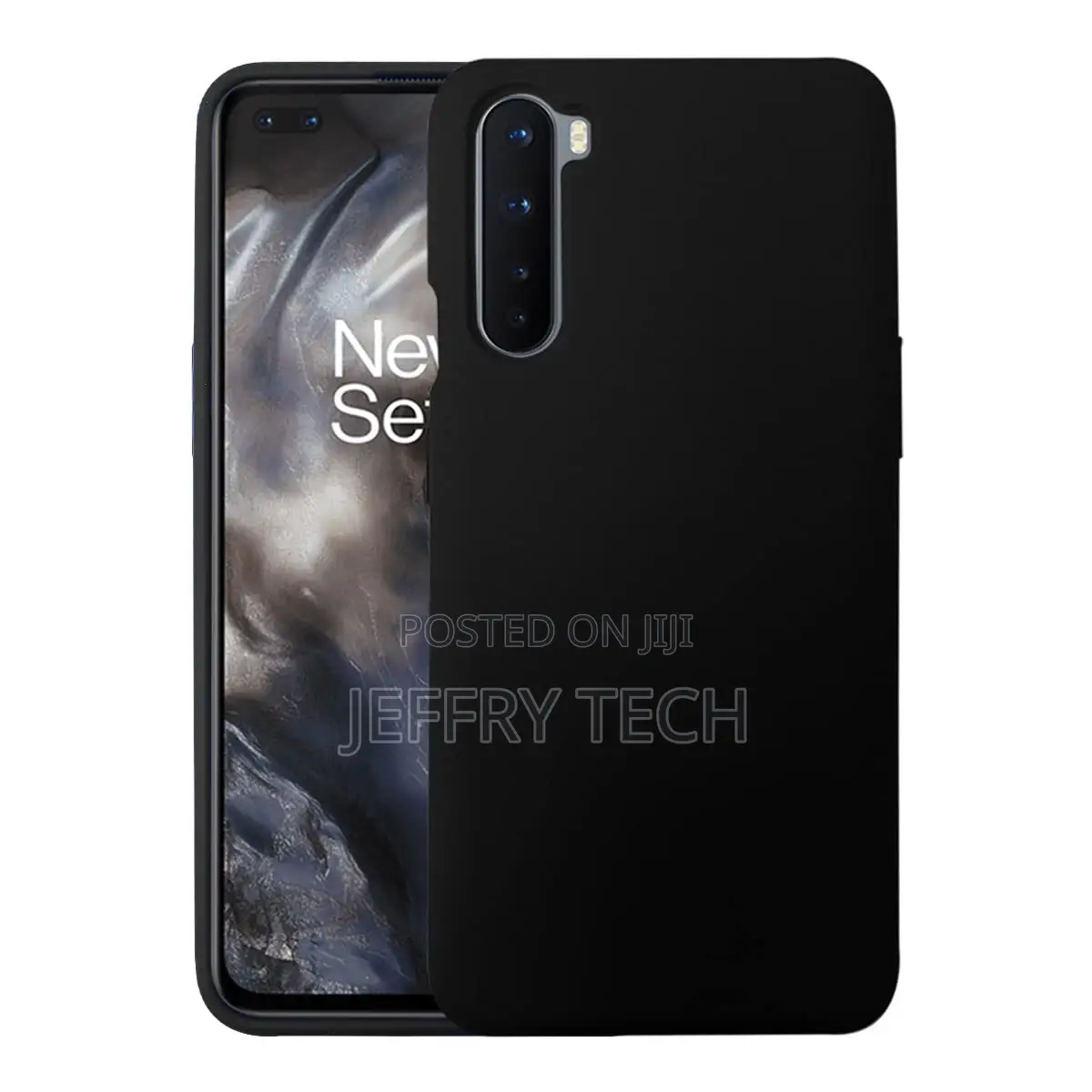 Silicone Soft Back Cover Case for Oneplus Nord (Black)