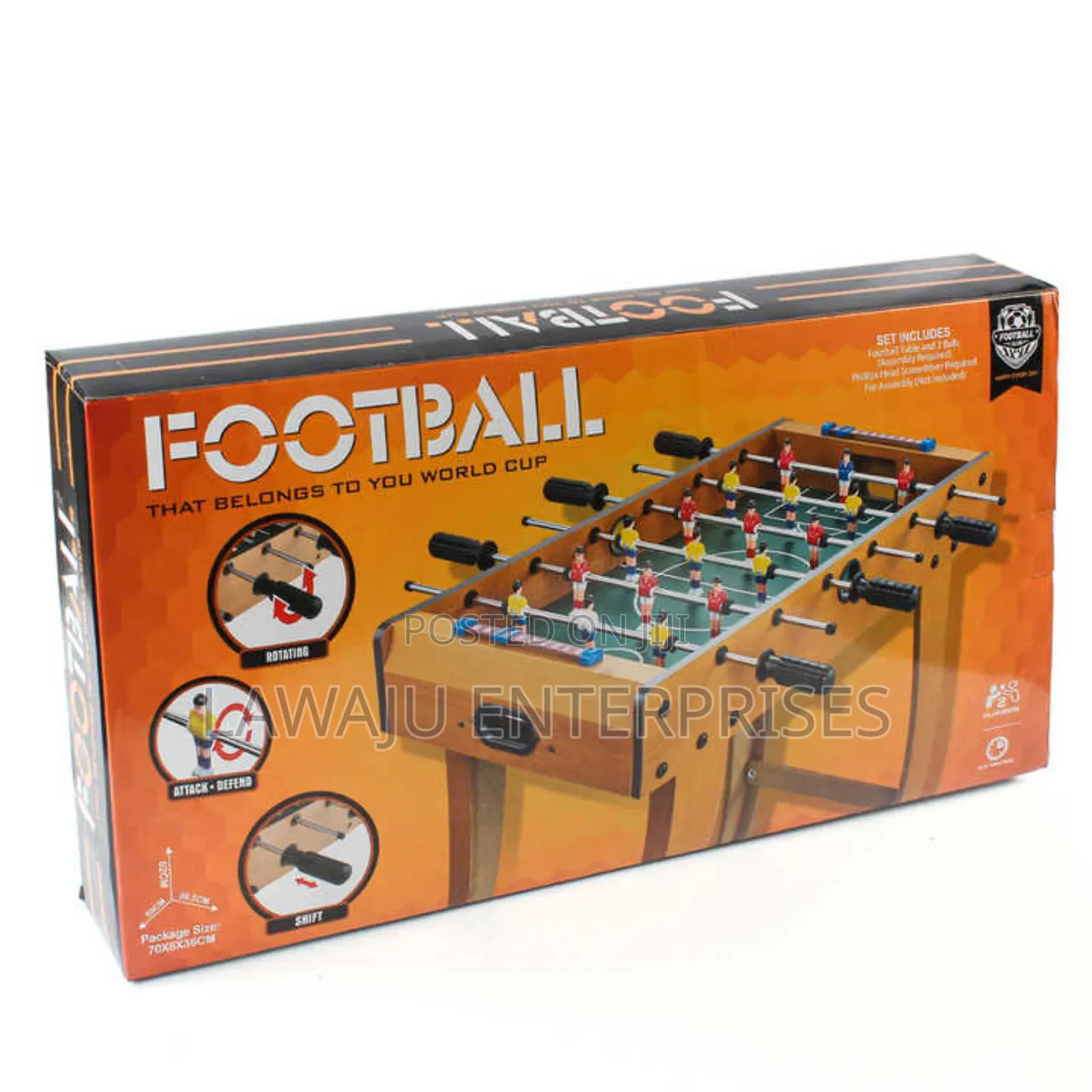 Wooden Foosball 6 Grip Soccer Football Game