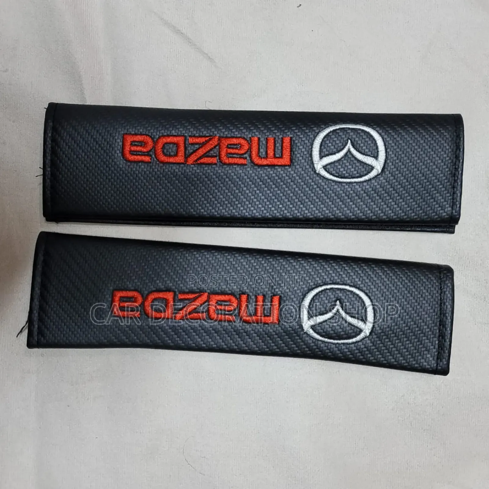 Mazda 2pc Branded Safety Belt Pad Covers