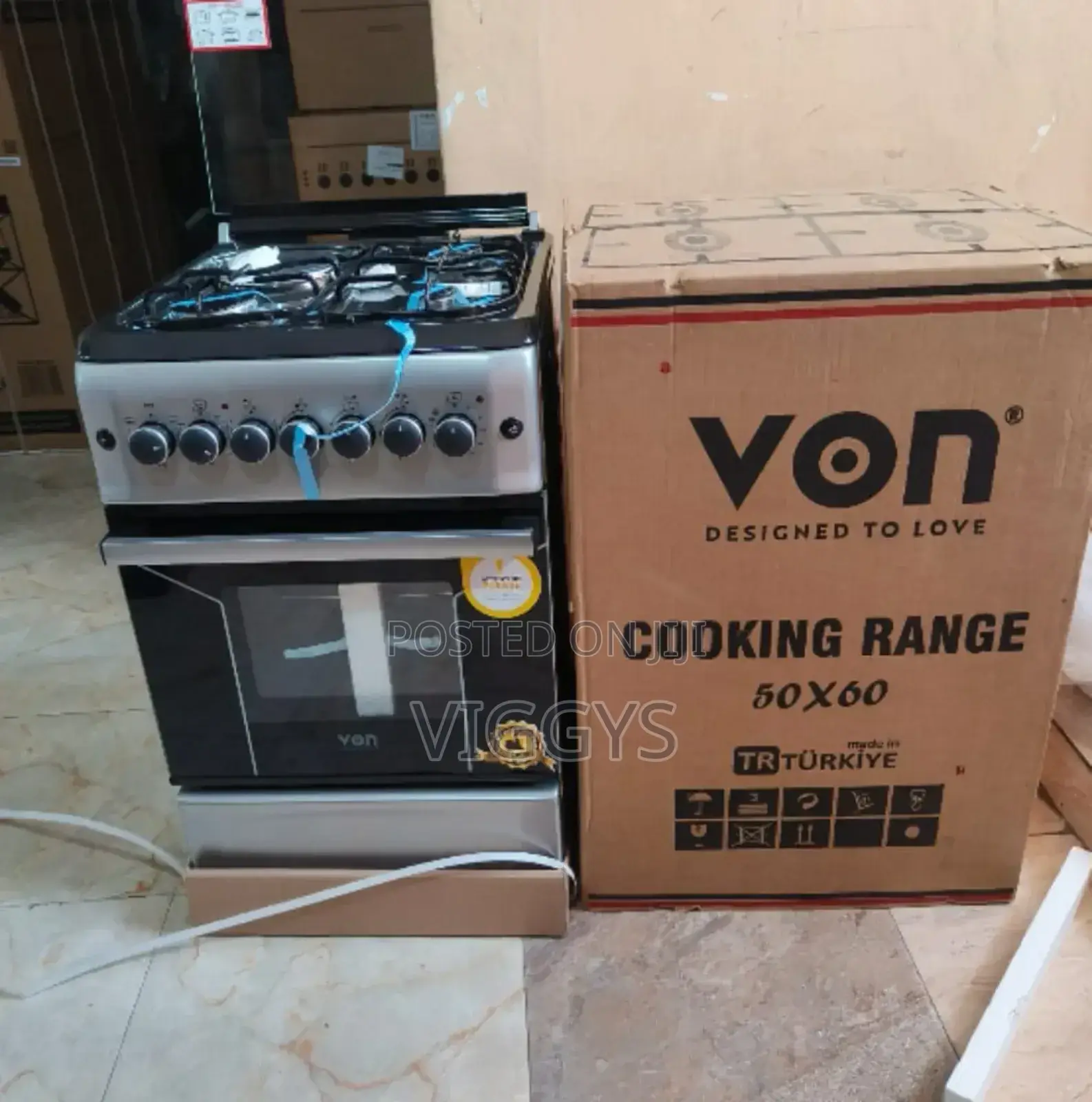 Von 50*60 3g+1e Standing Electric Oven Vone3g