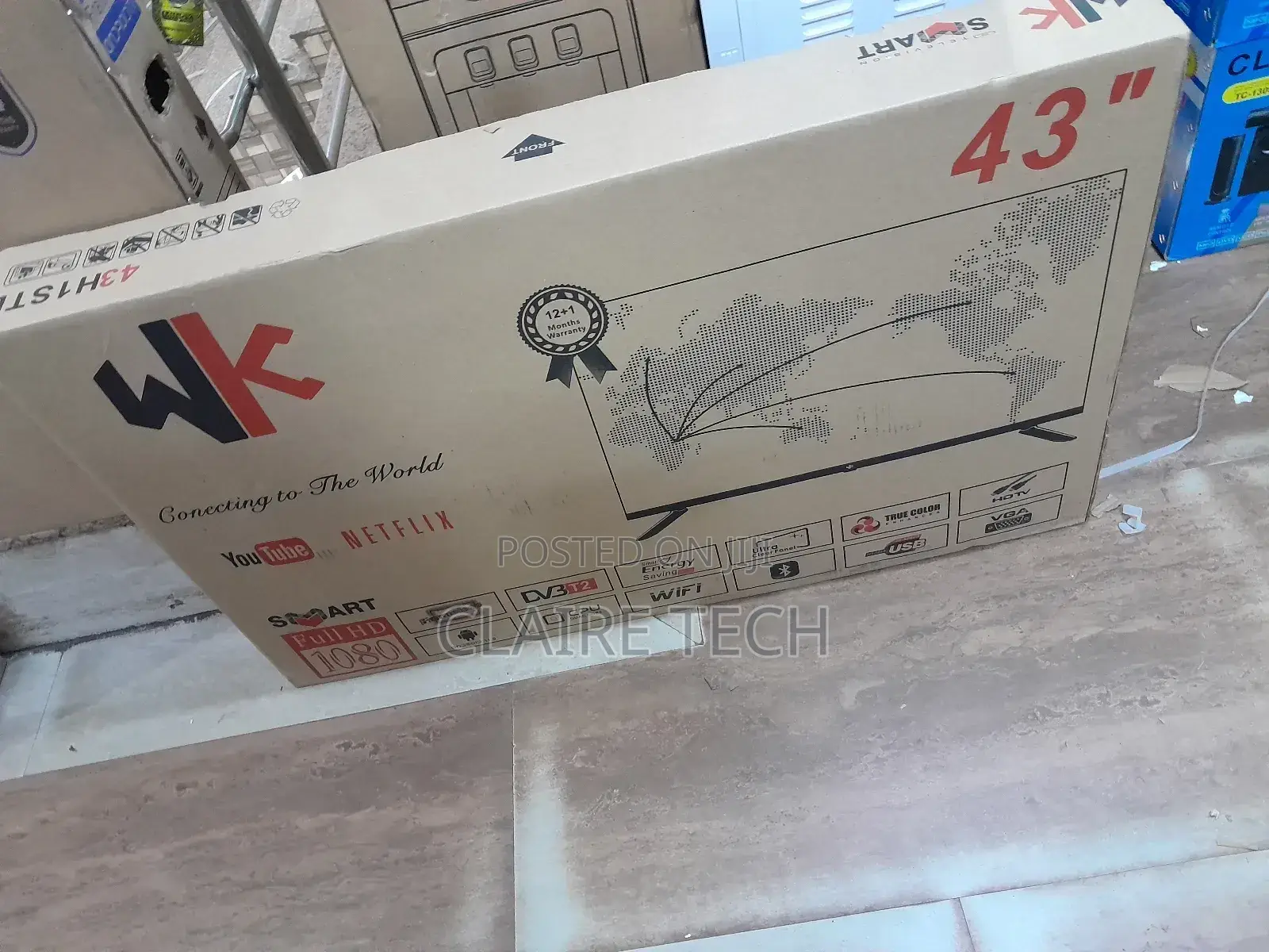WK 43"Inch Frameless Smart Android Tvyoutubenetflix