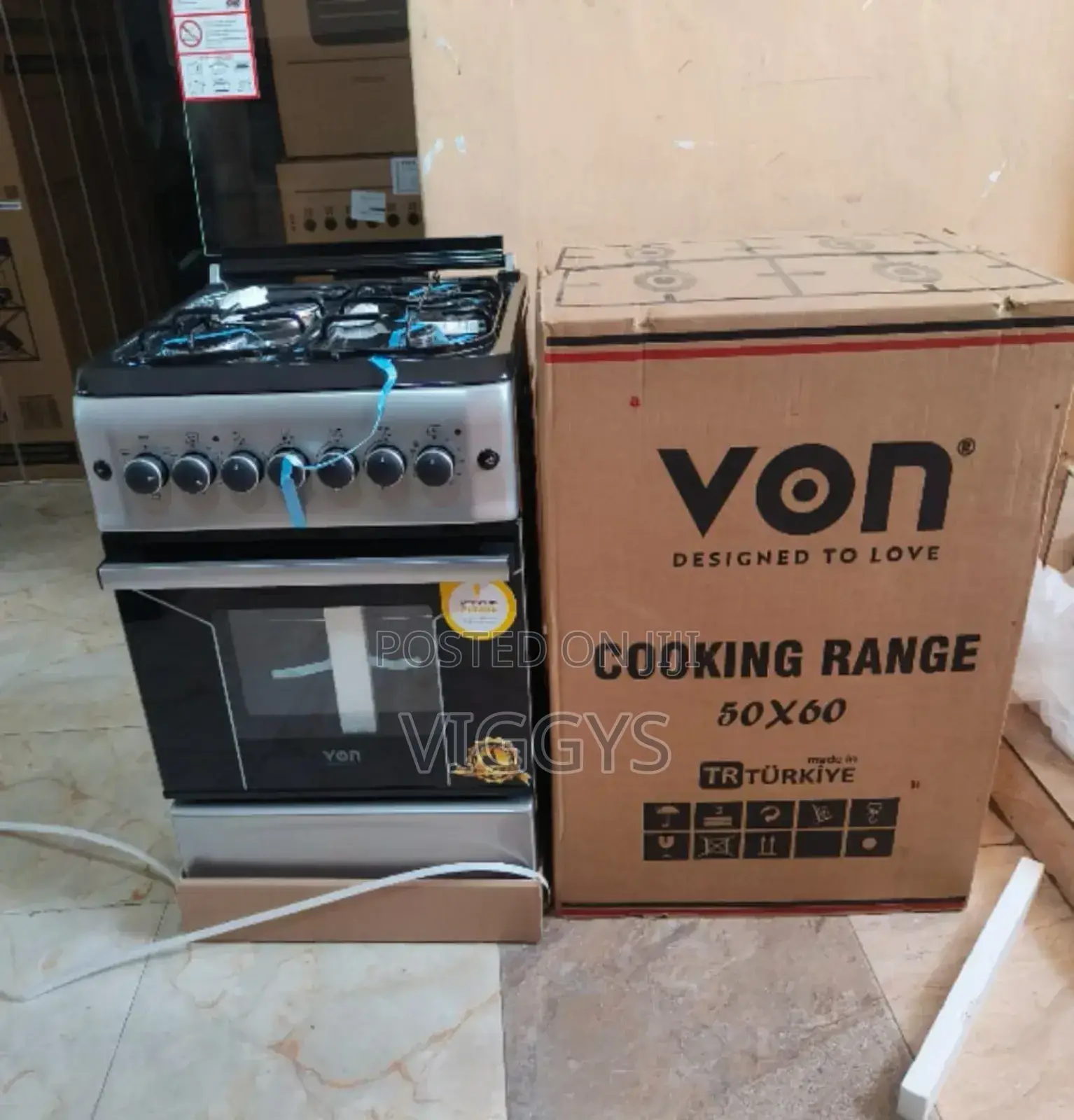 Classic Von Hotpoint 50 *60 3+1 Standing Cooker Vo/N3eg+1e
