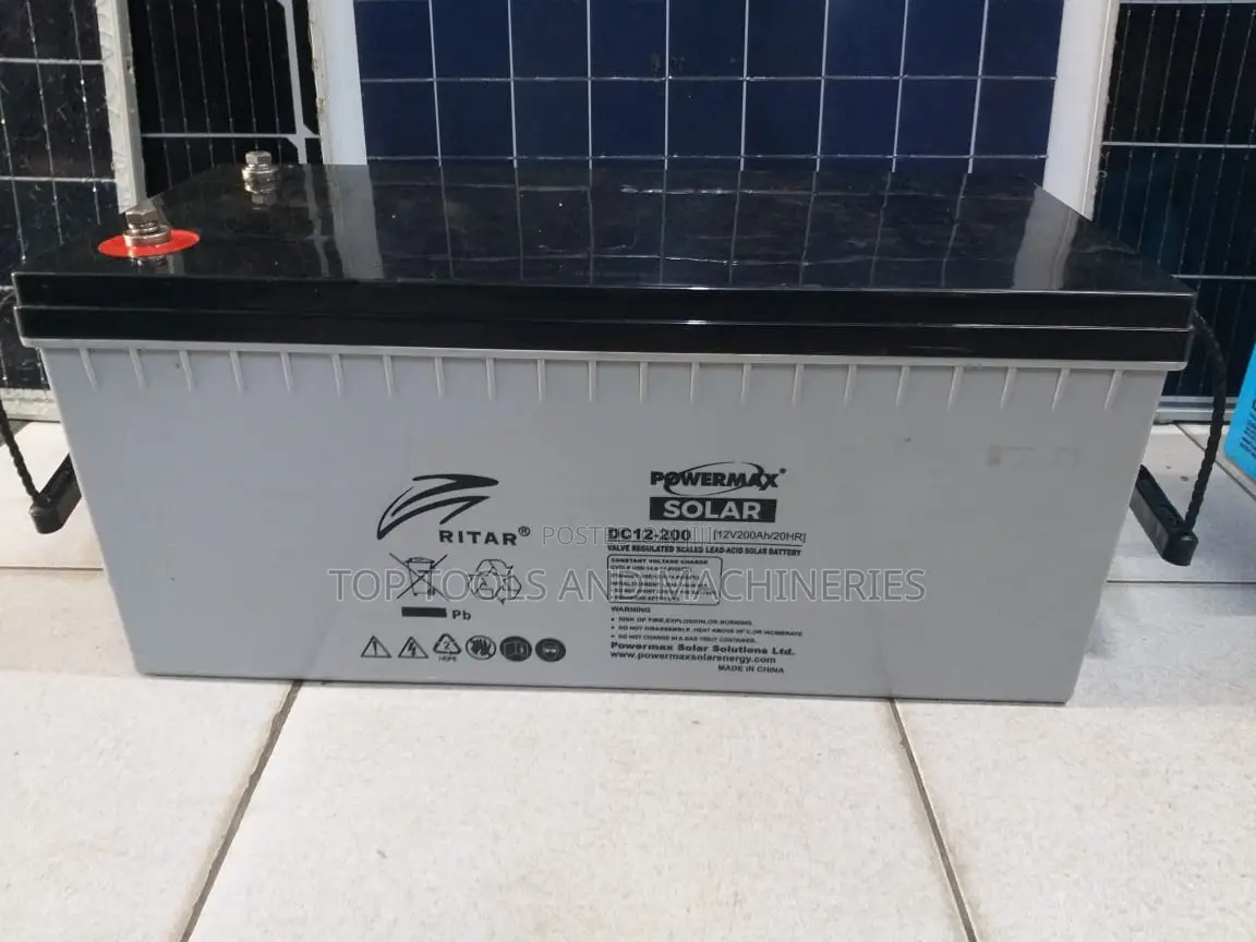 Ritar Dc12-200(12200ah/20hrs) Solar Backup Battery