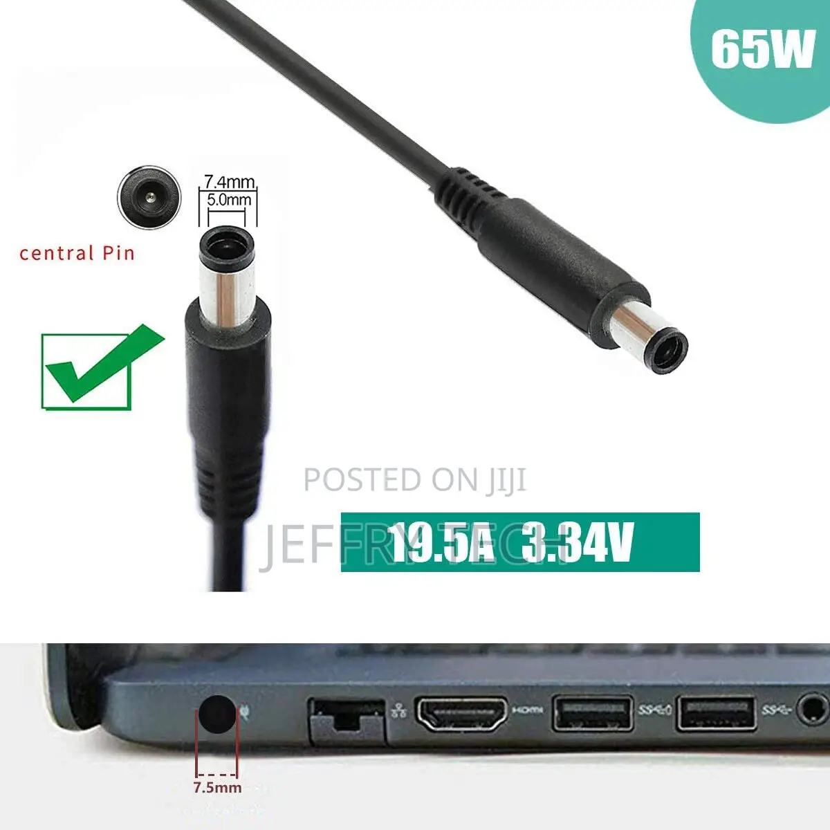 65W Power AC Adapter Charger for Dell Latitude 5590 2100 211